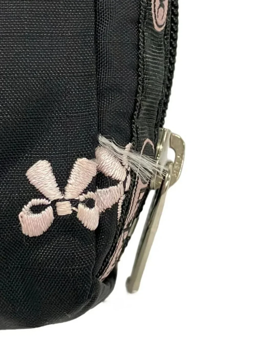 LESPORTSAC Black Pink Respo Nylon Pouch